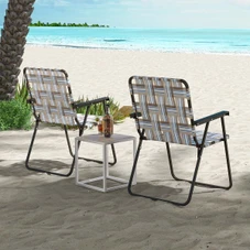 Folding Steel and PE Webbed Lawn Chair (2- to 6-Pack) product image