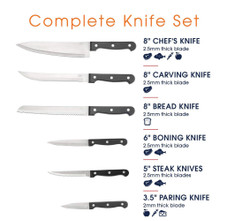 Cheer Collection 13-Piece Stainless Steel Knife Set with Wooden Block product image