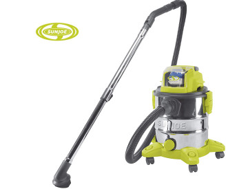 Sun Joe iON+ Cordless Stainless Steel Wet/Dry Vacuum with 4.0-Ah Battery product image