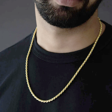 18K Gold Plated Sterling Silver Chain, 2.2mm, Diamond-Cut Rope product image 18K Gold Plated Sterling Silver Chain, 2.2mm, Diamond-Cut Rope product image