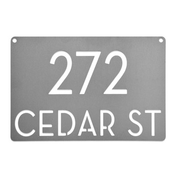 Personalized Modern Address Metal Plaque Signs product image
