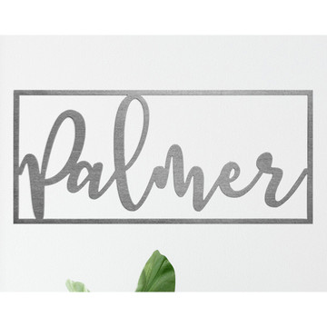 Personalized Sanded Steel Name Sign product image Personalized Sanded Steel Name Sign product image