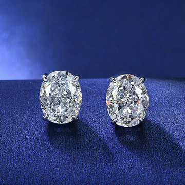 925 Sterling Silver 2.00CTTW Crystal Oval- and Round-Cut Stud Earrings (2-Pair) product image