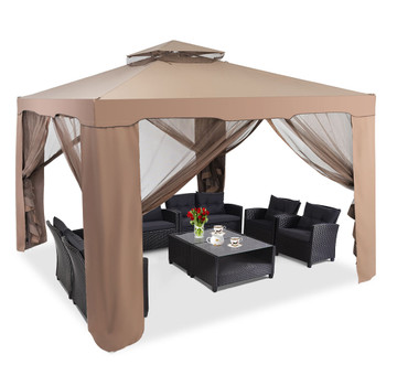 2-Tier 10’x 10’ Canopy Gazebo Tent with Netting product image 2-Tier 10’x 10’ Canopy Gazebo Tent with Netting product image