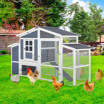81-Inch Outdoor Large Wooden Chicken Coop Cage Hen House product image 81-Inch Outdoor Large Wooden Chicken Coop Cage Hen House product image