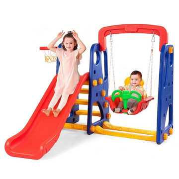 Toddler 3-in-1 Swing Set with Slide & Basketball Hoop product image Toddler 3-in-1 Swing Set with Slide & Basketball Hoop product image