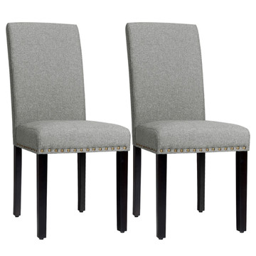 Fabric Upholstered Nailhead Trim Dining Chairs (Set of 2) product image Fabric Upholstered Nailhead Trim Dining Chairs (Set of 2) product image