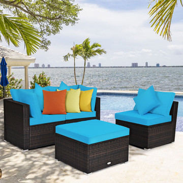 4-Piece Patio Rattan Furniture Set with Removable Cushions and Pillows product image 4-Piece Patio Rattan Furniture Set with Removable Cushions and Pillows product image