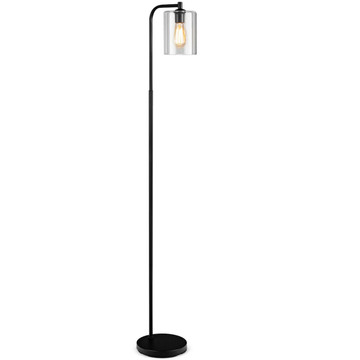 Industrial Floor Lamp with Glass Shade product image