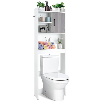 4-Tier Space-Saving Toilet Storage Cabinet with Open Shelves product image 4-Tier Space-Saving Toilet Storage Cabinet with Open Shelves product image