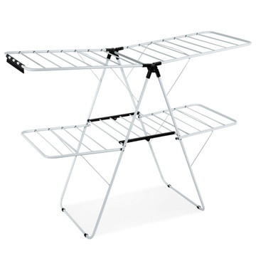 2-Level Foldable Clothes Drying Rack with Adjustable Gullwing product image 2-Level Foldable Clothes Drying Rack with Adjustable Gullwing product image
