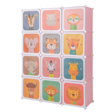 Kids' 12-Cube Wardrobe Closet with Hanging Section & Doors product image Kids' 12-Cube Wardrobe Closet with Hanging Section & Doors product image