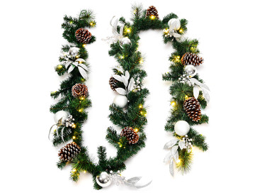 Pre-Lit Artificial 9ft Christmas Garland product image Pre-Lit Artificial 9ft Christmas Garland product image
