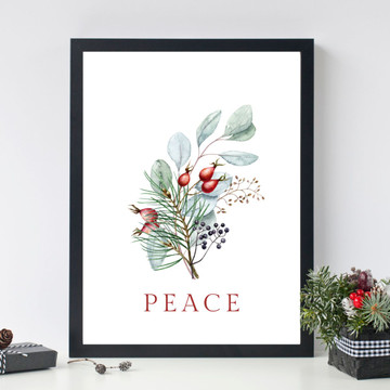 Peace or Joy Christmas Art Print by The Word Mercantile product image