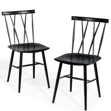 Armless Cross-Back Bistro Chairs (Set of 2)  product image Armless Cross-Back Bistro Chairs (Set of 2)  product image