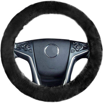 Zone Tech® Black Sheepskin Steering Wheel Cover product image Zone Tech® Black Sheepskin Steering Wheel Cover product image
