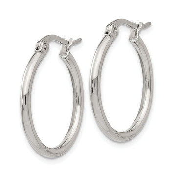 Stainless Steel Polished Hoop Earrings (22mm)  product image Stainless Steel Polished Hoop Earrings (22mm)  product image