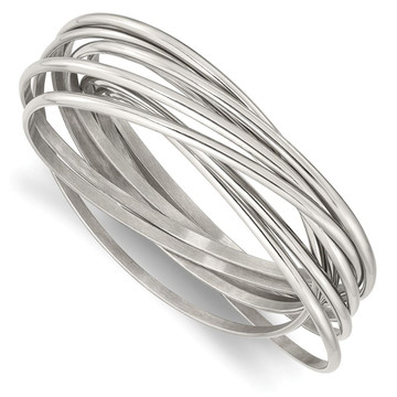 Intertwined Stainless Steel Polished Bangle Bracelet  product image Intertwined Stainless Steel Polished Bangle Bracelet  product image