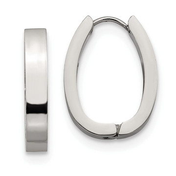 Polished Hinged Hoop Stainless Steel Earrings  product image Polished Hinged Hoop Stainless Steel Earrings  product image