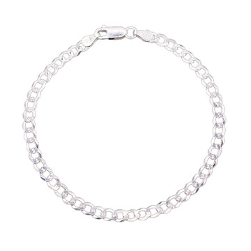 .925 Sterling Silver 4mm Italian Miami Cuban Curb Link Bracelet product image .925 Sterling Silver 4mm Italian Miami Cuban Curb Link Bracelet product image