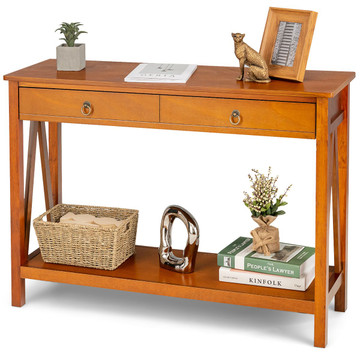 Console Table with Drawer Storage Shelf for Entryway Hallway product image Console Table with Drawer Storage Shelf for Entryway Hallway product image
