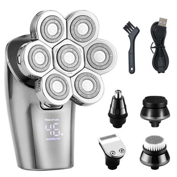 7- Head Shavers 5-in-1 Electric Head Razors for Men Shaver Rechargeable  Electric Portable Travel Shaver Hair Trimmer product image 7- Head Shavers 5-in-1 Electric Head Razors for Men Shaver Rechargeable  Electric Portable Travel Shaver Hair Trimmer product image