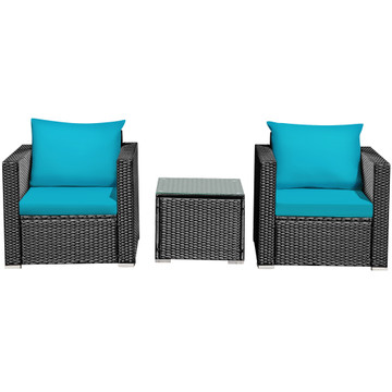3-Piece Patio Rattan Wicker Furniture Set  product image 3-Piece Patio Rattan Wicker Furniture Set  product image