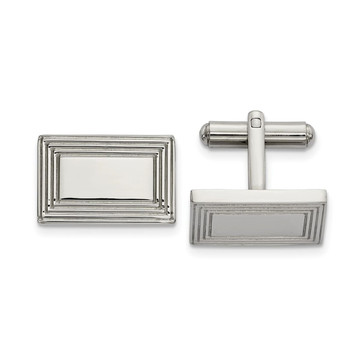 Stainless Steel Polished Rectangle Cufflinks product image Stainless Steel Polished Rectangle Cufflinks product image