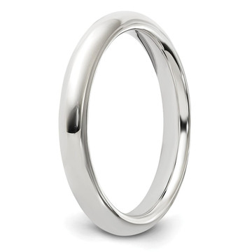 Sterling Silver Rhodium-Plated 3mm Comfort Fit Band product image Sterling Silver Rhodium-Plated 3mm Comfort Fit Band product image