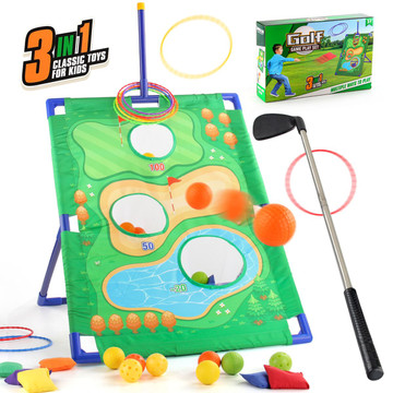 3 in 1 Golf Throwing Game Set for Kids -Golf Game,12 Golf Ball,12 ferrules,6 sandbags,Golf Clubs, Indoor Outdoor Birthday Gifts for Girls Boys product image 3 in 1 Golf Throwing Game Set for Kids -Golf Game,12 Golf Ball,12 ferrules,6 sandbags,Golf Clubs, Indoor Outdoor Birthday Gifts for Girls Boys product image