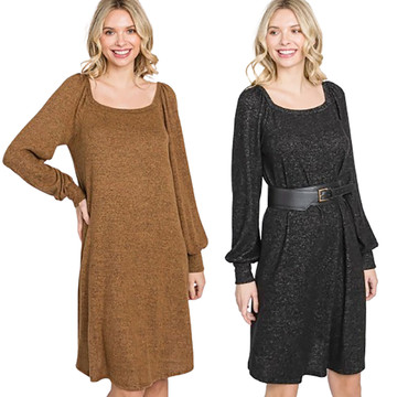 Women's Bishop Sleeve Sweater Dress product image Women's Bishop Sleeve Sweater Dress product image