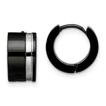 Stainless Steel Polished IP-Plated Hinged Hoop Earrings product image Stainless Steel Polished IP-Plated Hinged Hoop Earrings product image
