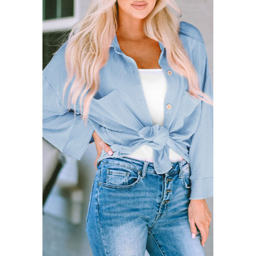 Amanda Roll-Tab Sleeve Ribbed Cording Shacket product image Amanda Roll-Tab Sleeve Ribbed Cording Shacket product image