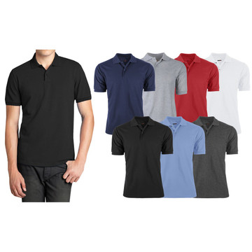 Men's Short-Sleeve Pique Polo Shirt (5-Pack) product image Men's Short-Sleeve Pique Polo Shirt (5-Pack) product image