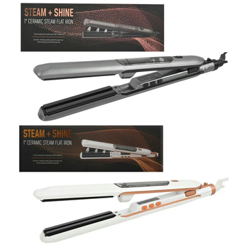 Steam + Shine™ 1-Inch Ceramic Steam Flat Iron product image Steam + Shine™ 1-Inch Ceramic Steam Flat Iron product image