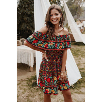 Women's Boho Blossom Off-Shoulder Dress product image Women's Boho Blossom Off-Shoulder Dress product image