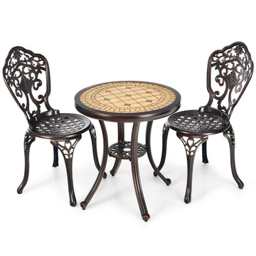 3-Piece All-Weather Cast Aluminum Patio Bistro Set product image 3-Piece All-Weather Cast Aluminum Patio Bistro Set product image