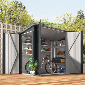 4 x 7.5-Foot Bike Storage Shed with Racks Inside product image 4 x 7.5-Foot Bike Storage Shed with Racks Inside product image