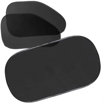 Zone Tech® 3-Piece Car Side And Rear Window Cling-on Sun Shades, SS0023 product image
