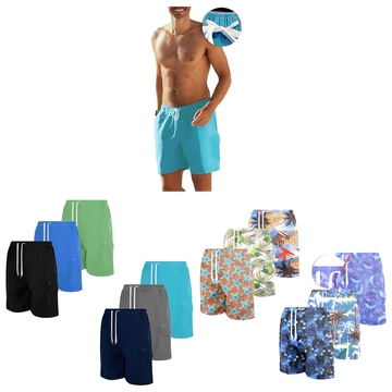 Men's Quick-Dry Swim Shorts with Cargo Pockets (3-Pack) product image Men's Quick-Dry Swim Shorts with Cargo Pockets (3-Pack) product image