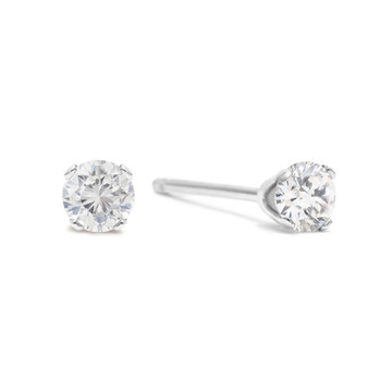 5-Point Tiny Diamond Stud Earrings in Solid Silver product image
