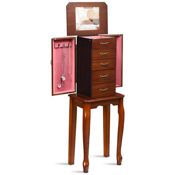Large Storage Capacity Jewelry Cabinet with 5 Drawers product image Large Storage Capacity Jewelry Cabinet with 5 Drawers product image