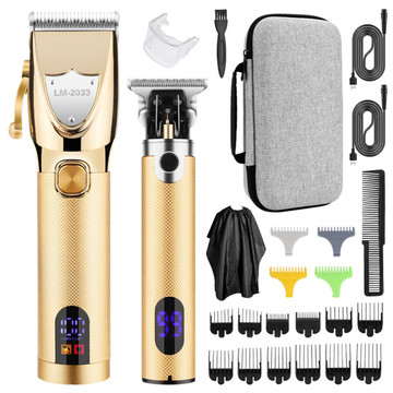 Cordless Hair Clipper, Professional Hair Clipper, Rechargeable Electric Hair Cutting Machine, Detail Trimmer (Gold) product image Cordless Hair Clipper, Professional Hair Clipper, Rechargeable Electric Hair Cutting Machine, Detail Trimmer (Gold) product image