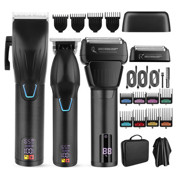 Professional Hair Clippers for Men, Barber Clippers and Trimmer Set with Cordless Electric Razor and LCD Display(Black) product image Professional Hair Clippers for Men, Barber Clippers and Trimmer Set with Cordless Electric Razor and LCD Display(Black) product image