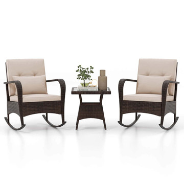 3-Piece Rocking Bistro Set with Removable Cushions product image 3-Piece Rocking Bistro Set with Removable Cushions product image
