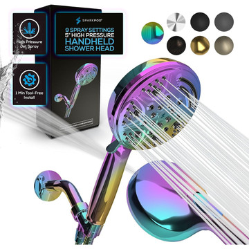SparkPod® 5-Inch 9-Spray Settings Handheld Shower Head product image SparkPod® 5-Inch 9-Spray Settings Handheld Shower Head product image