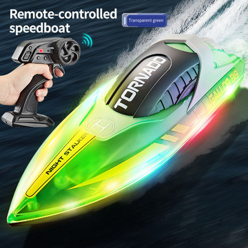 RC Boat for Kids 8-12,  Fast Remote Control Boat with LED Lights, 2.4G RC Electric Boats Pool and Lakes Toys for Adults (Transparent Green) product image RC Boat for Kids 8-12,  Fast Remote Control Boat with LED Lights, 2.4G RC Electric Boats Pool and Lakes Toys for Adults (Transparent Green) product image