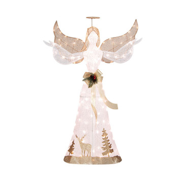 5-Foot Pre-Lit 3D Glittered Christmas Angel with 100 Warm White Lights product image 5-Foot Pre-Lit 3D Glittered Christmas Angel with 100 Warm White Lights product image