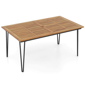 63-Inch Outdoor Dining Table for 6 People  product image 63-Inch Outdoor Dining Table for 6 People  product image