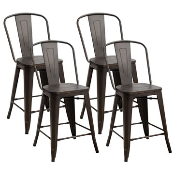 Tolix Style Metal Dining Chairs (Set of 4) product image Tolix Style Metal Dining Chairs (Set of 4) product image